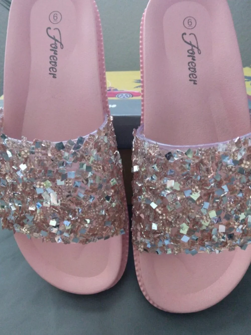 PINK BLING SLIDES